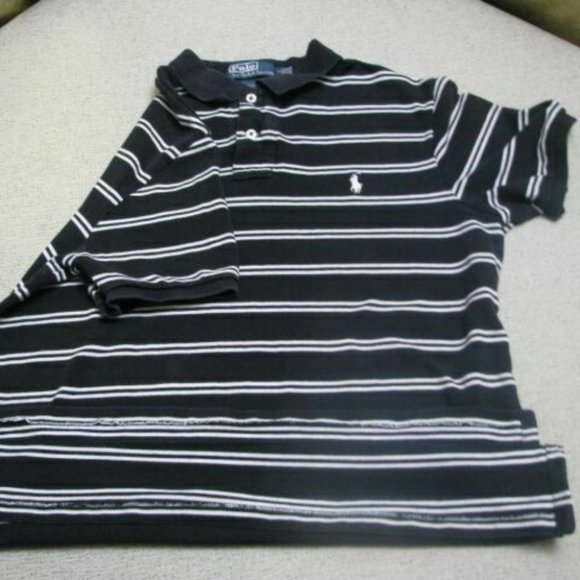 Ralph Lauren Boys Shirt Polo Custom Fit, Striped, Side Slits, High/Low S… - Picture 6 of 16
